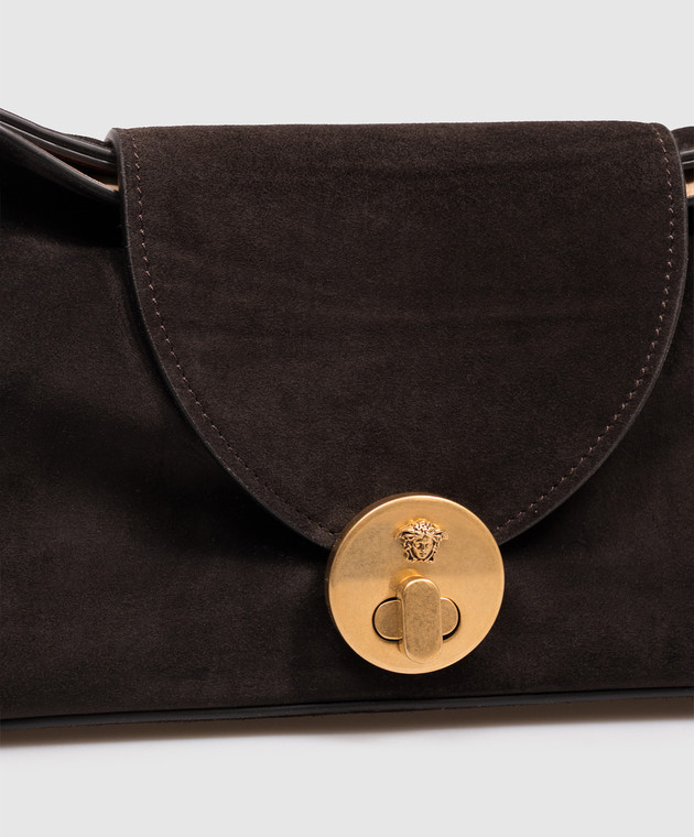 Versace Коричневий замшевий клатч Vivian 10248601A18528 зображення 4
