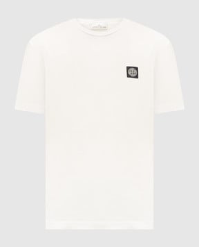Stone Island Бежевая футболка с нашивкой логотипа L1S152100027S0013