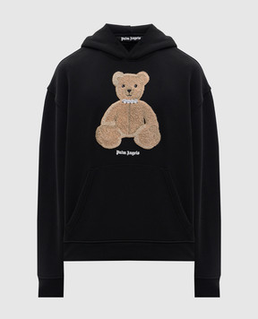 Palm Angels Чорне худі з нашивкою Bear PMBB17DS26FLE00C