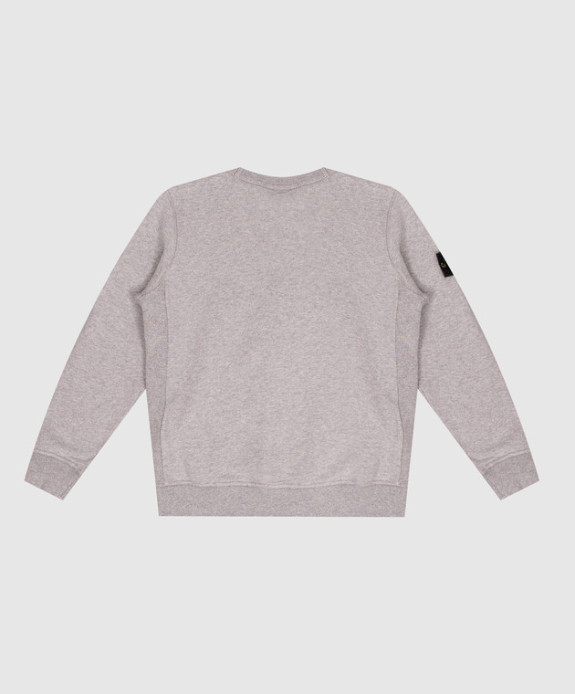 Stone Island Детский свитшот серого цвета с патчем логотипа L2S166100002S0M2014 изображение 2