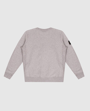 Stone Island Дитячий світшот сірого кольору з патчем логотипа L2S166100002S0M2014