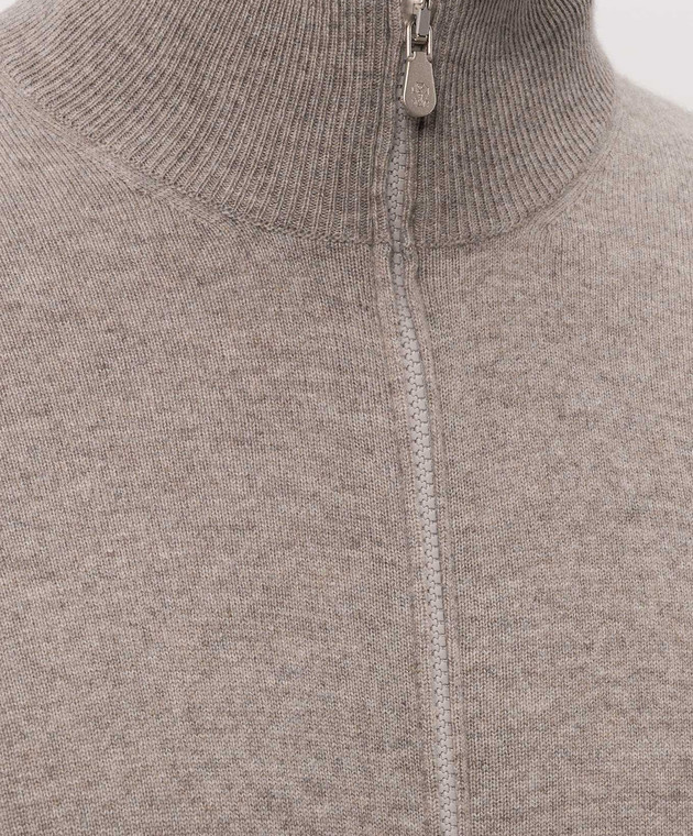 Brunello Cucinelli Кардиган бежевого цвета из кашемира M2200106 изображение 5
