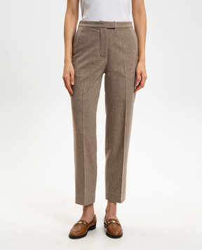 Yves Salomon Бежеві штани з кашеміру 26EYP041XXCAFL