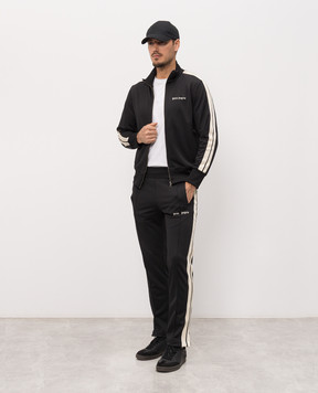 Palm Angels Черные спортивные штаны цвета айвори PMCJ020S26FAB001