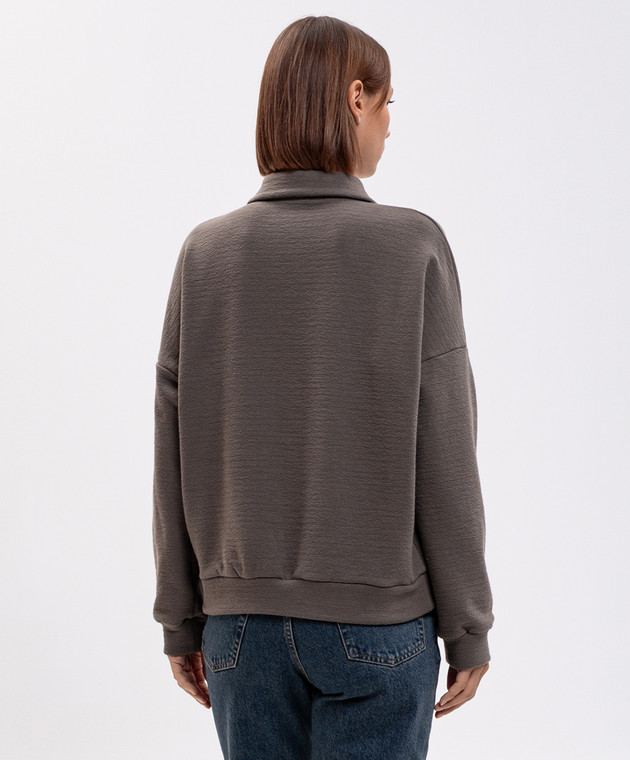 Magda Butrym Свитшот цвета хаки BLOUSE15128726 изображение 4