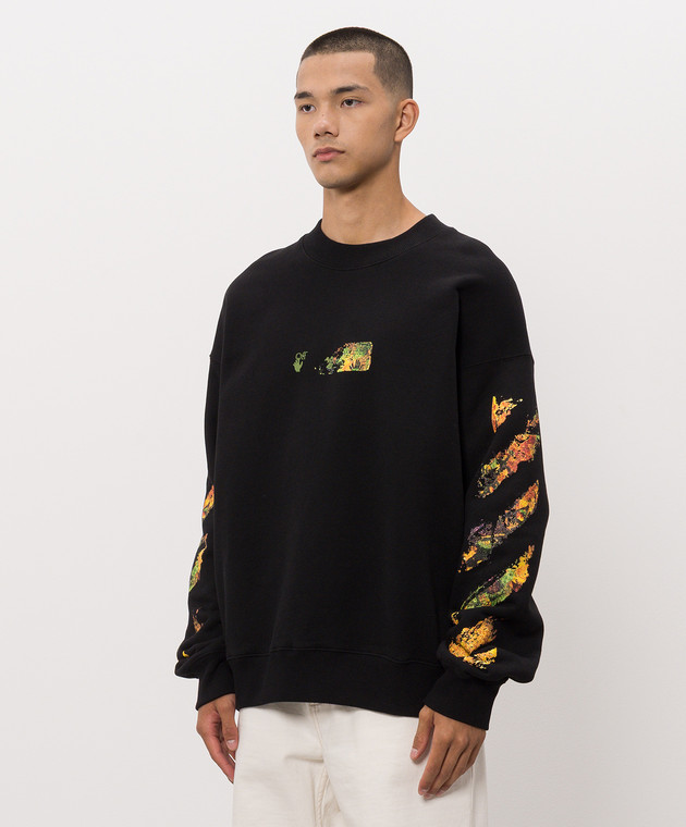 Off-White Черные худи с принтом Spices Arrow 44MBA054F26F002 изображение 3