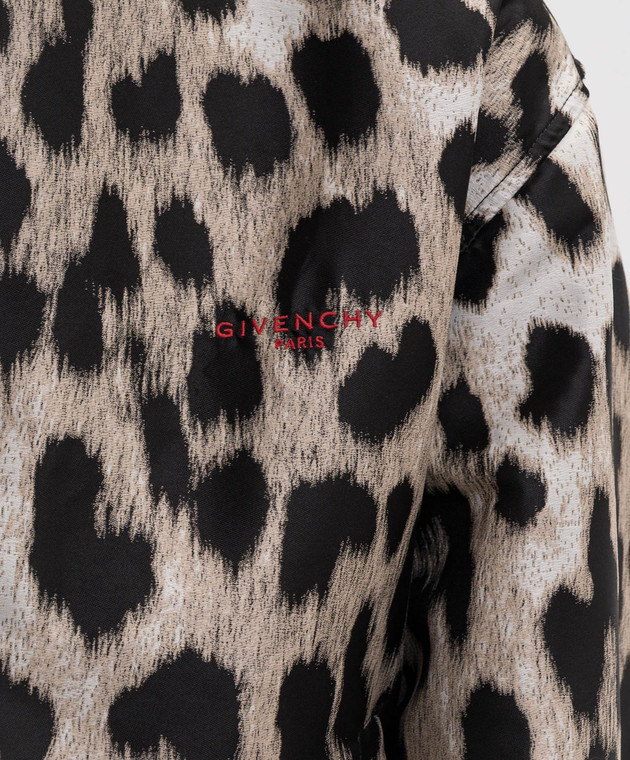 Givenchy Бежевая ветровка в леопардовый принт BW00W716VJ изображение 5