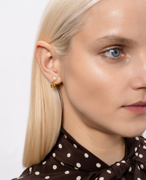 Valentino Золотисті сережки з емблемою VLogo 8W2J0X81DHC