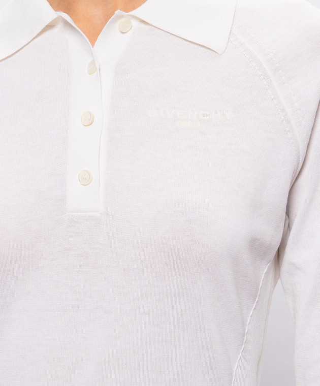Givenchy Поло цвета айвори с шелком BWL00C4ZUU изображение 5