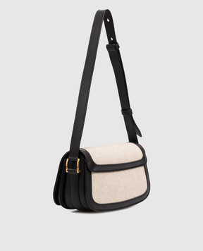 Ami Paris Черная комбинированная сумка с эмблемой ULL719AW0002