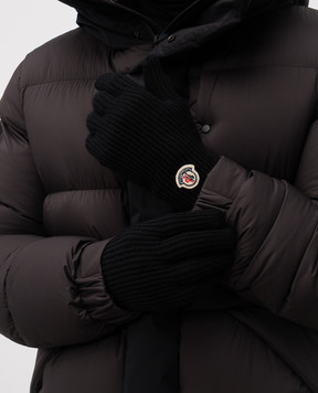 Moncler Чорні рукавички з вовни K20913A00008A9342