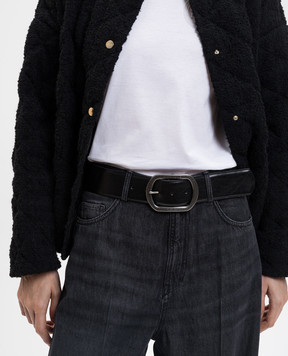 Max Mara Weekend Чорний шкіряний паяс CLAVIER CLAVIER