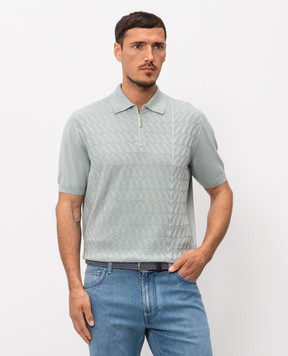 Stefano Ricci Зелене поло в тканий візерунок K616458P31F26220