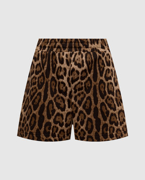 Dolce&Gabbana Коричневые шорты в принт FTC95TFS785