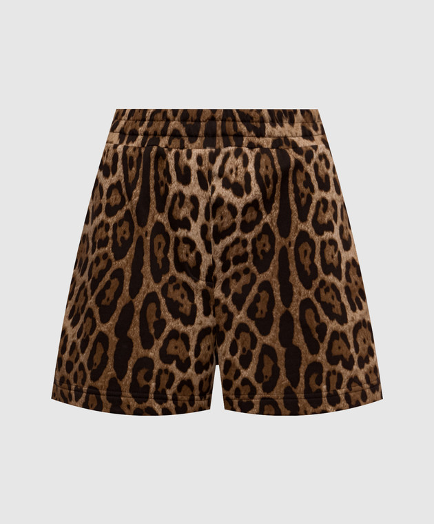 Dolce&Gabbana Коричневые шорты в принт FTC95TFS785