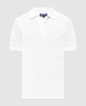 Vilebrequin Белое поло Pyramid из льна PYRE9O00