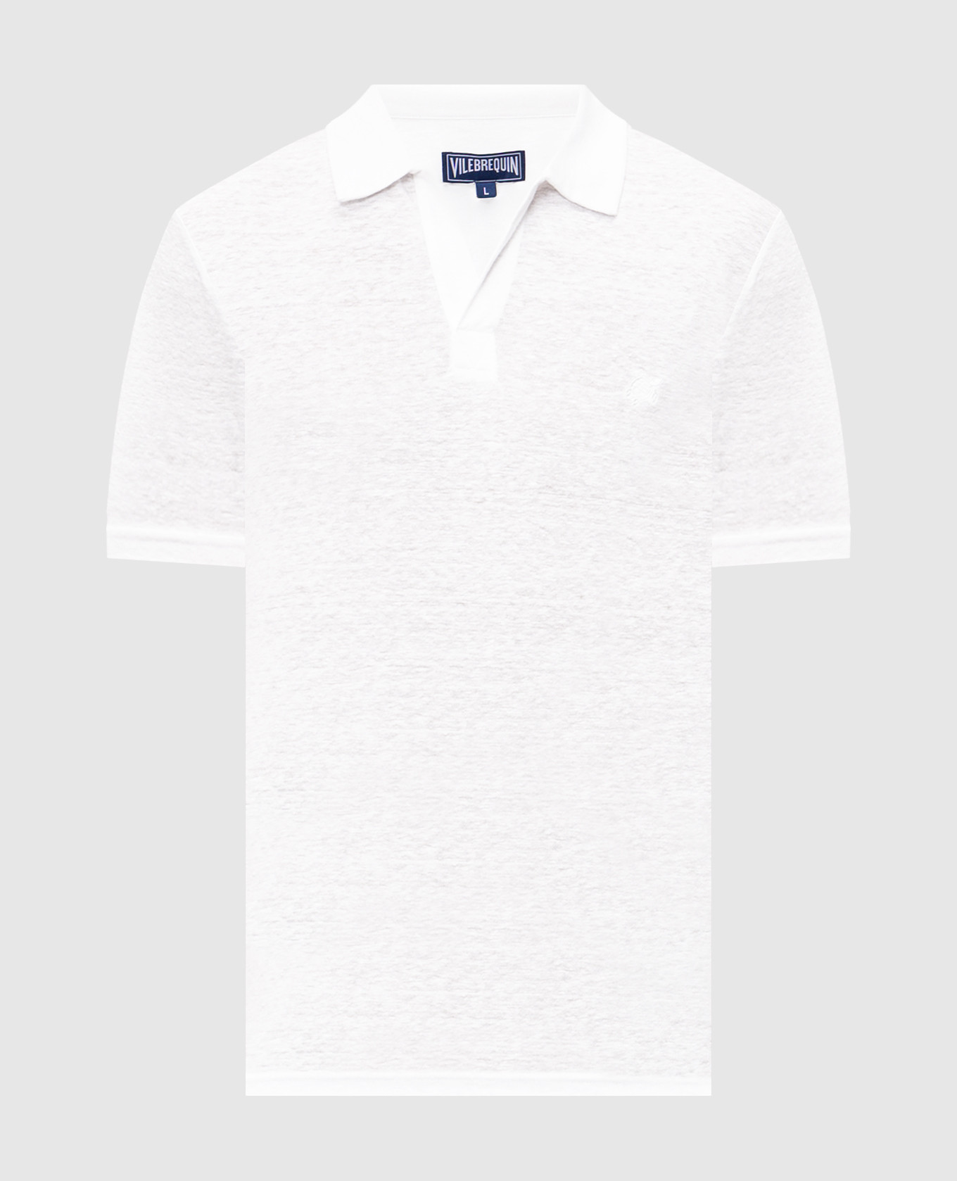 Белое поло Pyramid из льна