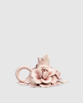 Bitossi Home Розовый керамический подсвечник с розами EMP00408