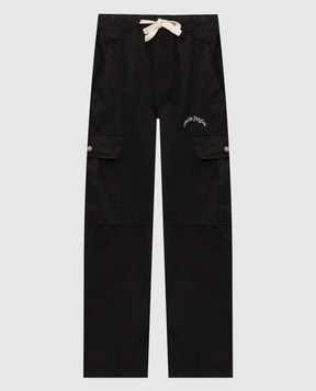Palm Angels Чорні карго з вишивкою логотипа PMCF037S26FAB001