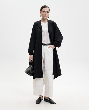 Y`S Yamamoto Чорний плащ з вовни YKJ41130