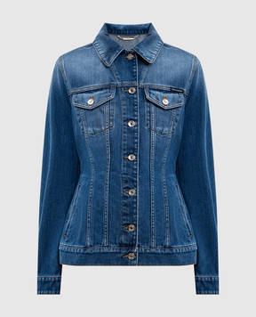 Dolce&Gabbana Синя джинсова куртка з ефектом потертості F9T00DG8OC5