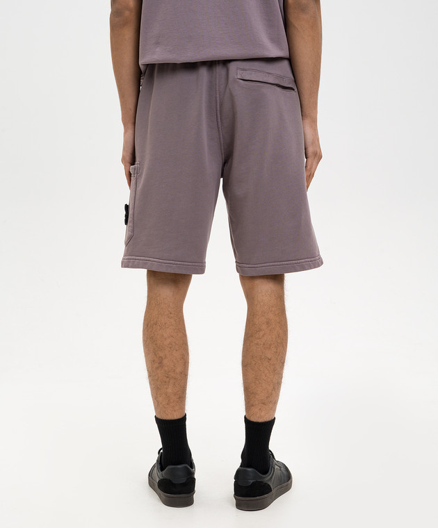 Stone Island Фиолетовые шорты с патчем логотипа L1S156200011S0051 изображение 4