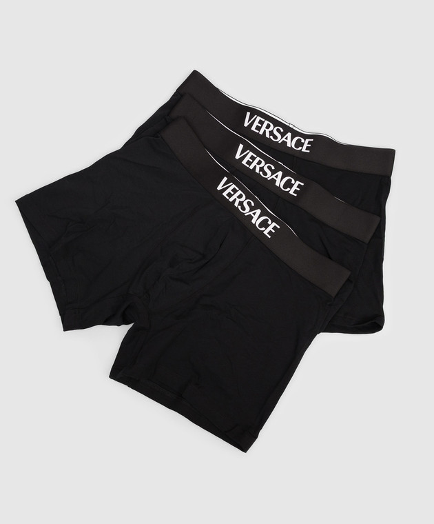 Versace Набор черных трусов-боксеров 10209901A14783 изображение 3