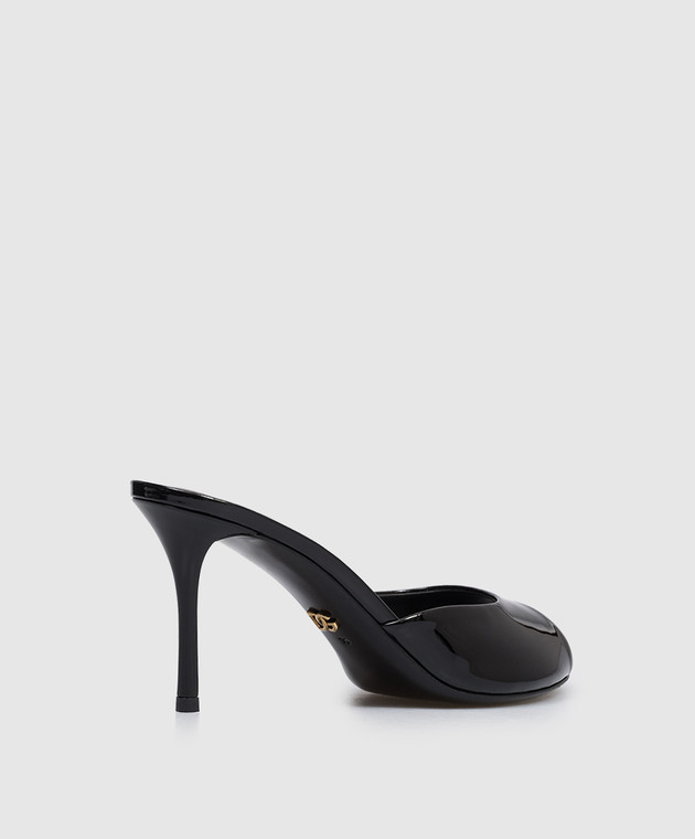 Dolce&Gabbana Черные кожаные лакированные мюли Keira CR2023A1471 изображение 3