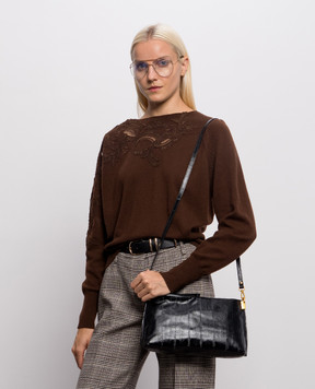 Gianni Chiarini Черная кожаная сумка кросс-боди Fanny BS12644EEL