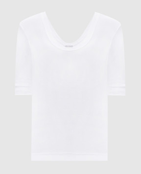 Brunello Cucinelli Белый топ в рубчик M0TC8FX220