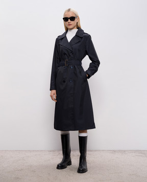 MooRER Синій двобортний плащ CLEOPATRA CLEOPATRAWK