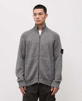 Stone Island Сірий кардиган з вовною K2S155100051S00N1