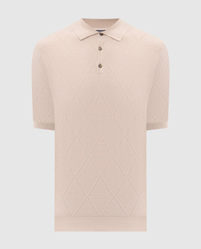 Peserico Бежеве поло в геометричний візерунок R59489F149173Q