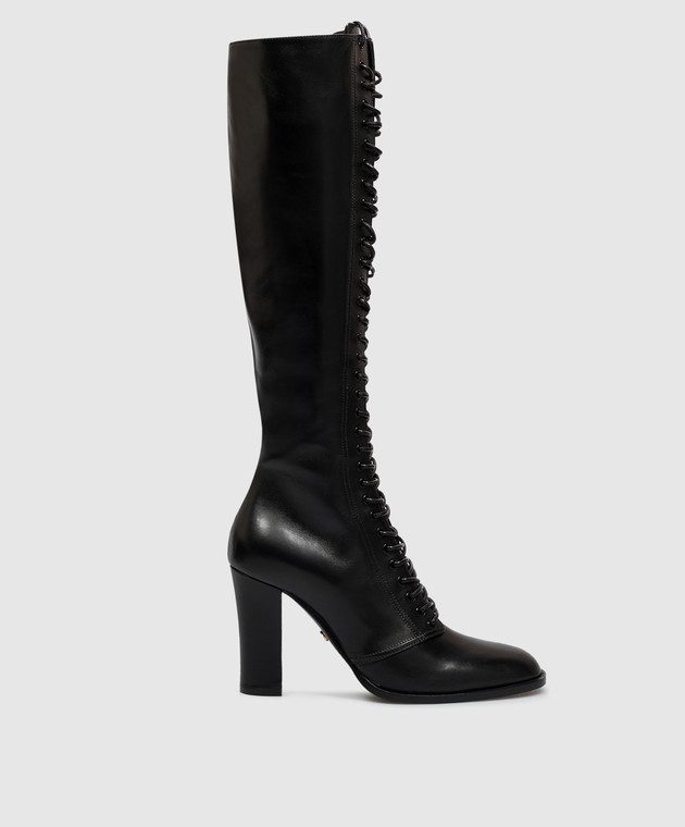 Dolce&Gabbana Черные кожаные сапоги CU1361A3T95