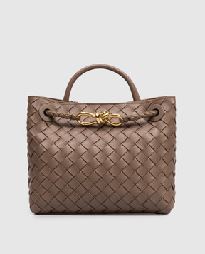 Bottega Veneta Коричневая кожаная сумка Andiamo 766014VCPP1