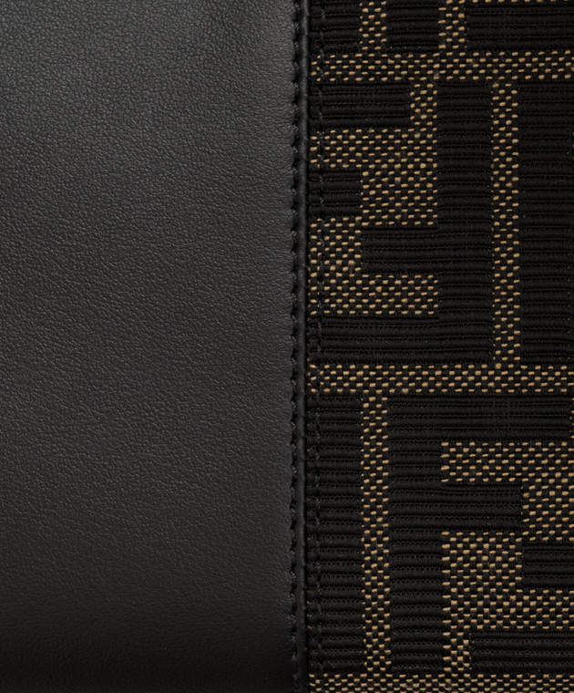 Fendi Черный комбинированный кошелек с узором 7M0210B139 изображение 4
