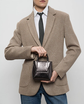 Brunello Cucinelli Сіра шкіряна сумка BC Duo MBDED2675