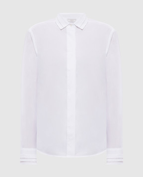 Peserico Біла сорочка з ланцюжком моніль A0673208928