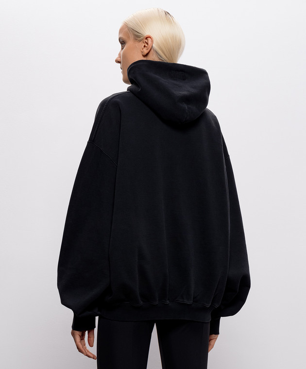 Vetements Черные худи с принтом логотипа MH27HD149Bw изображение 4