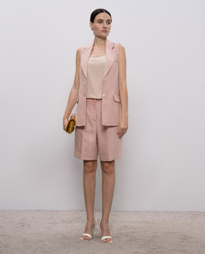 Peserico Розовые шорты из льна A04083Z02606