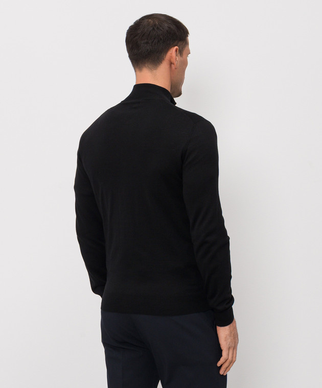 Enrico Mandelli Черный кардиган с шелком 3K033A5645 изображение 4