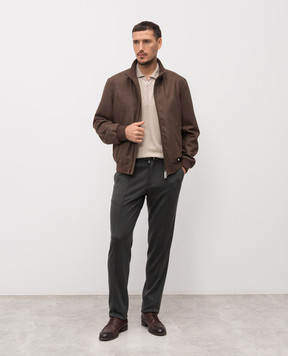 Stefano Ricci Зелені штани з вовни з логотипом M1T81A0024W0001D