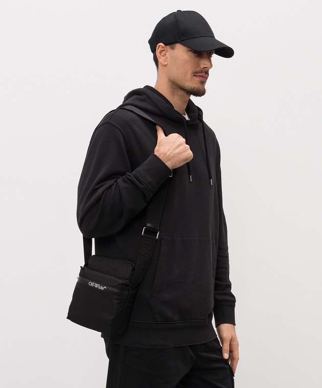 Off-White Чорна сумка з логотипом OMNQ082C99FAB001 зображення 2