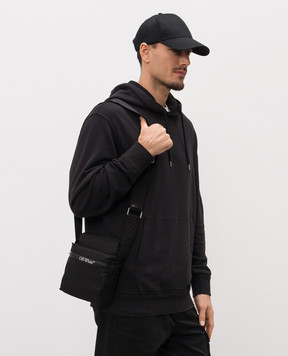 Off-White Чорна сумка з логотипом OMNQ082C99FAB001