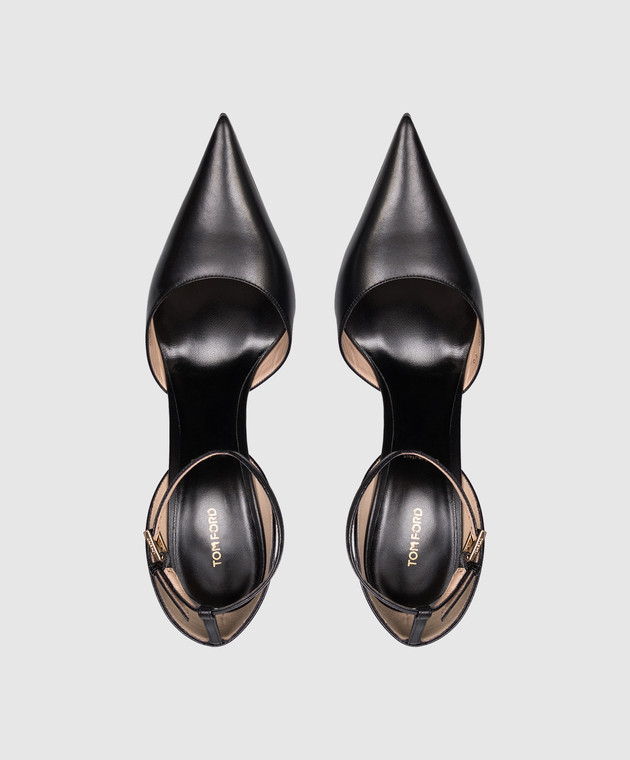 Tom Ford Черные кожаные босоножки VERTIGO W3849LKD002P изображение 4