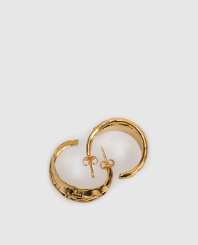 Saint Laurent Золотые серьги с логотипом 853088Y1500