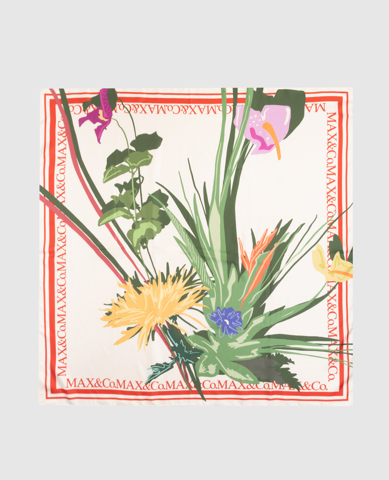 Платок BATTISTA из шелка в цветочный принт