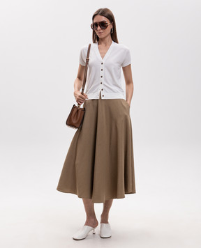 Max Mara Білий кардиган FINITO з короткими рукавами MXMFINITO