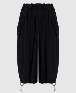 Y`S Yamamoto Черные кюлоты с кулисками YQP06500