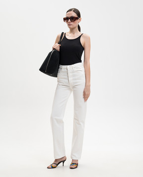 Toteme Белые джинсы с логотип патч 241WRB1046FB0083